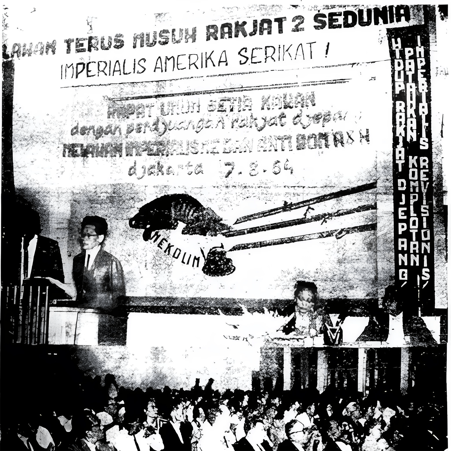 Rapat Umum Melawan Imperialisme AS (Bintang Timur, 8 Agustus 1964, halaman I)