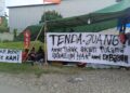 Buruh PT San Xiong Steel Indonesia Dirikan Tenda Perjuangan