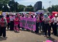 Geruduk DPR dengan Atribut Pink, Aliansi Perempuan Indonesia Desak Prabowo Hentikan Kekerasan
